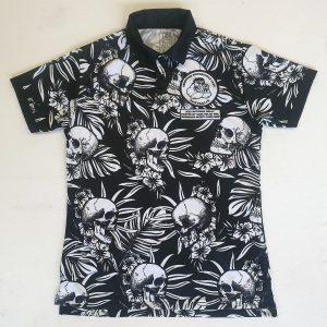 Ladies Short sleeve polo shirt with any design printed allover