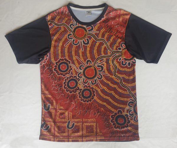Mens t-shirt aboriginal print sublimation